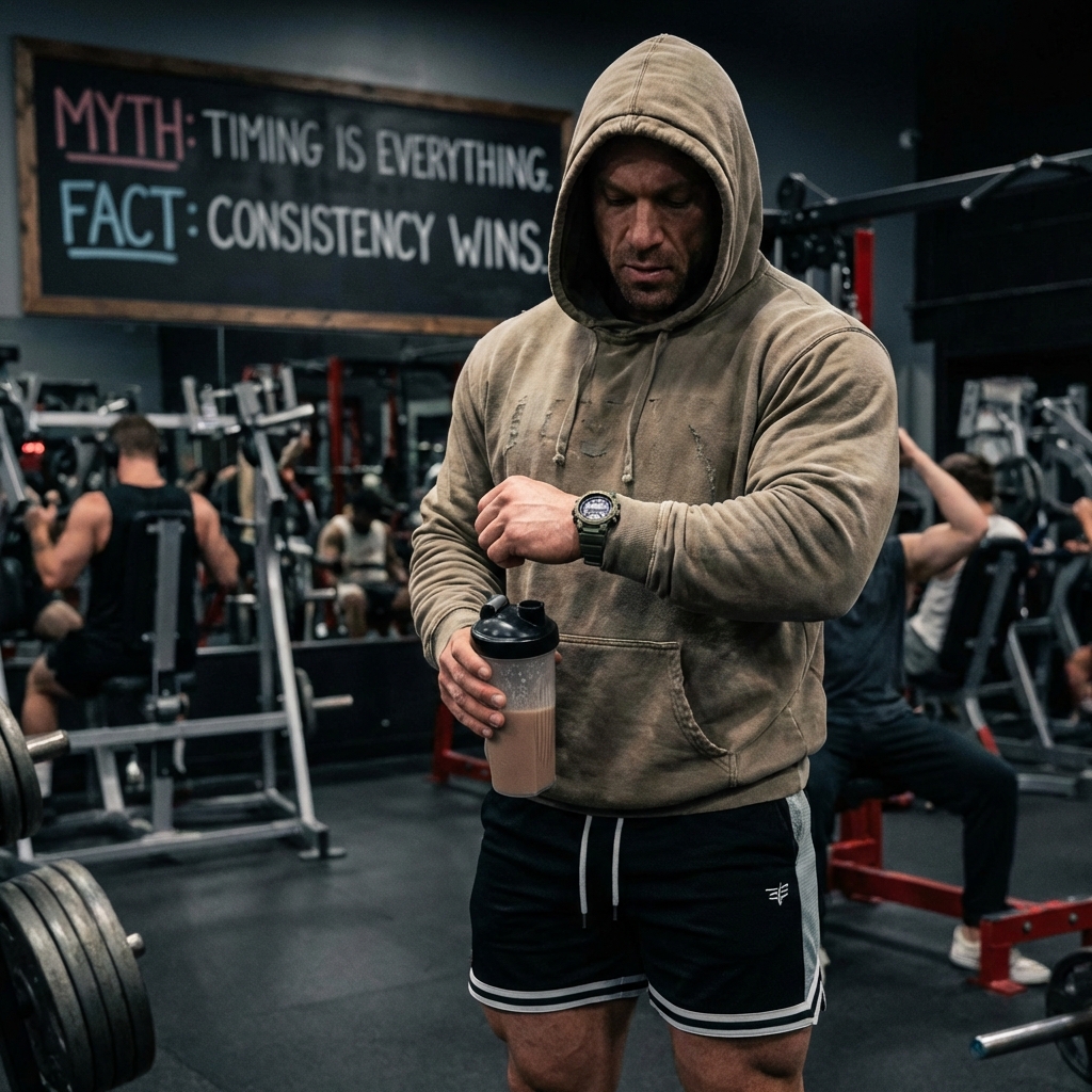 Bodybuilder com shake